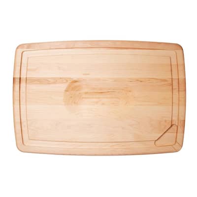 Pour Spout Board Reversible Maple Wood Cutting Board 24 in x 16in. x 1 in.