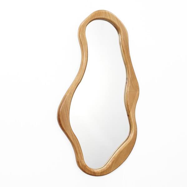 LuxenHome 22 in. W x 39.4 in. H Pine Wood Framed Decorative Mirror