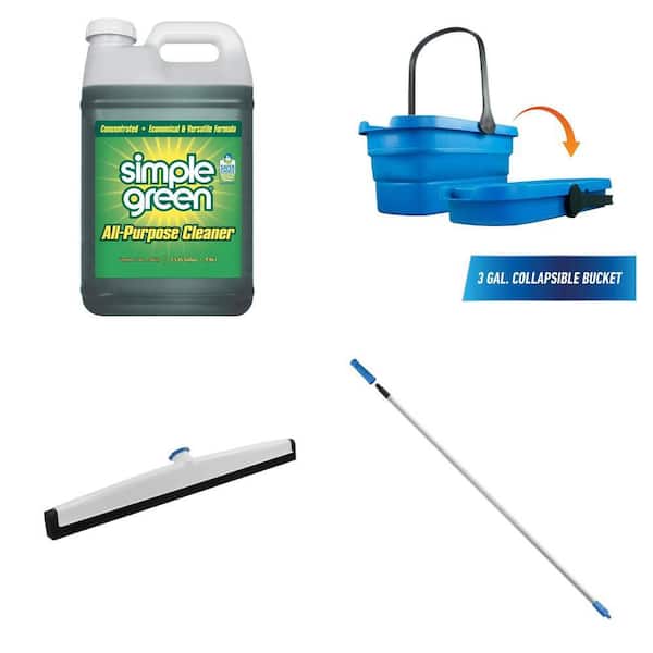2.5 GA All-Purpose Cleaner, 3 Gal. Bucket, 22 in. Foam Squeegee and 60 in. Aluminum Pole Combo