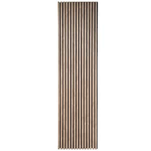 Wood Slat Acoustic Wall Panels 2PC Brown 0.83 in. x 23.8 in x 94.5 in.(31 Sq.Ft./Case)
