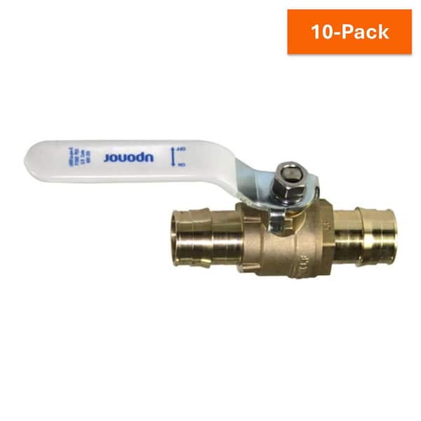 ProPEX 1/2 in. PEX-A Expansion Barb Lead-Free Brass Full-Port Ball Valve, Stainless-Steel Ball and Stem (10-Pack)