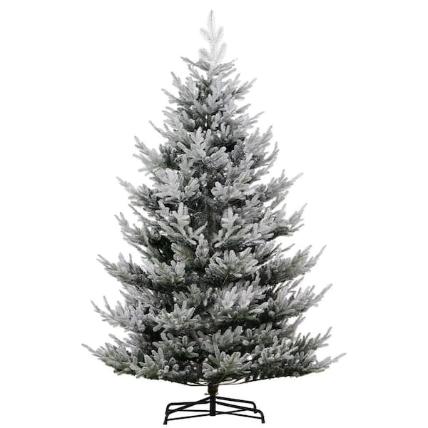 9 Foot Artificial Christmas Tree, Nordic Pine Hinged Xmas Tree with 1939 Realistic Branches, Wide Steel Base