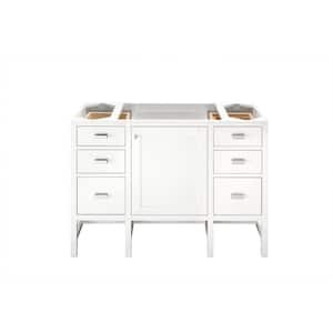 Addison 47.9 in W x 23.4 in D x 34.5 in H Bath Vanity Cabinet without Top in Glossy White