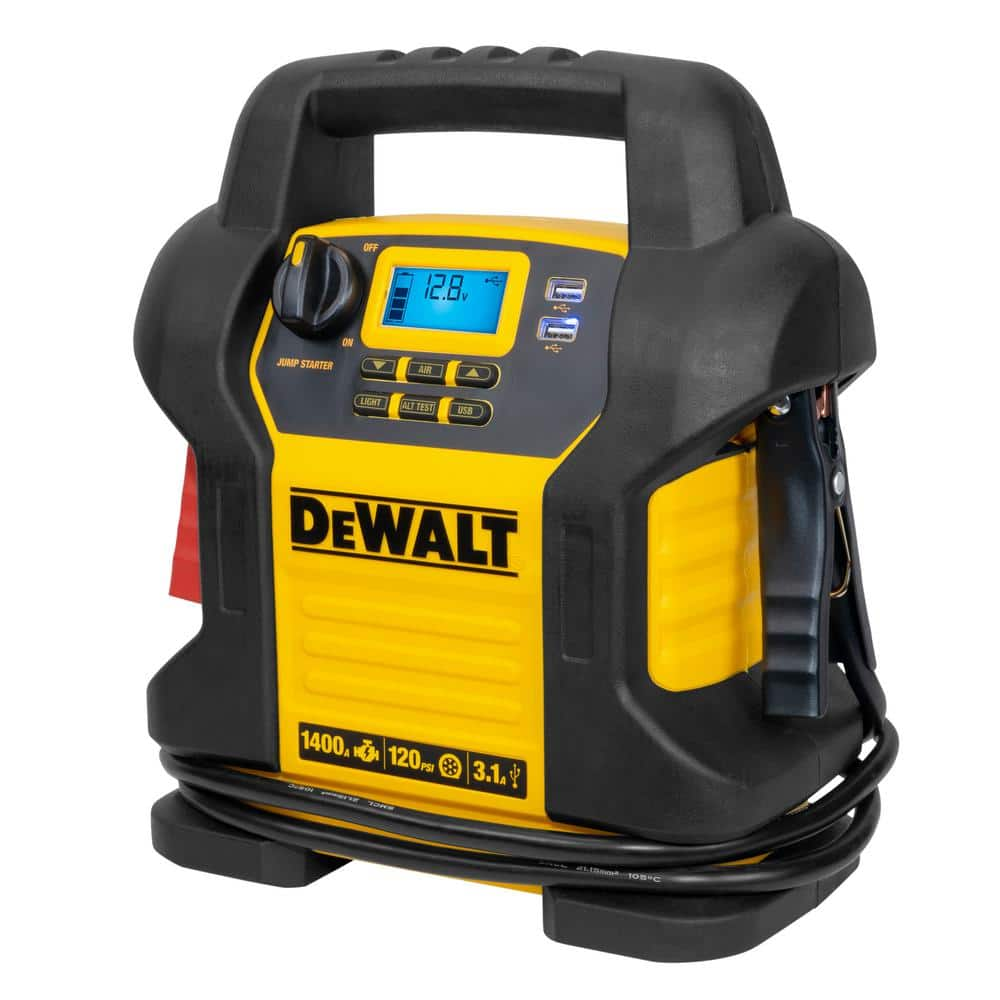 DEWALT 1400 Peak Amp Jump Starter with Digital Compressor and USB