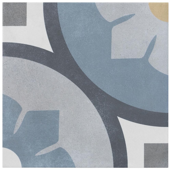 Aster Fall Square 9 in. x 9 in. Matte Porcelain Floor and Wall Tile (10.65 sq. ft. / case)