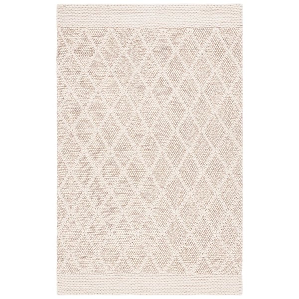 Natura 5 ft. x 8 ft. Brown/Ivory Geometric Diamond Area Rug
