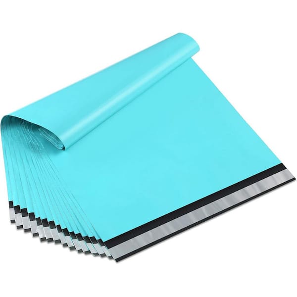 Poly Mailers 12 x 15.5 in. Teal Medium Shipping Bags 100 Pack Strong Thick Self Sealing Adhesive Waterproof Tear Proof