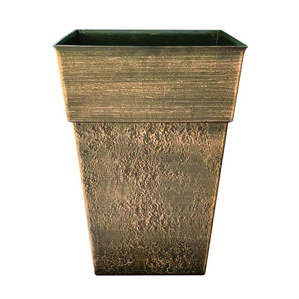 Avino 13 in. Square Resin Flower Planter Pot, Celtic Bronze price history on PriceWatchPro