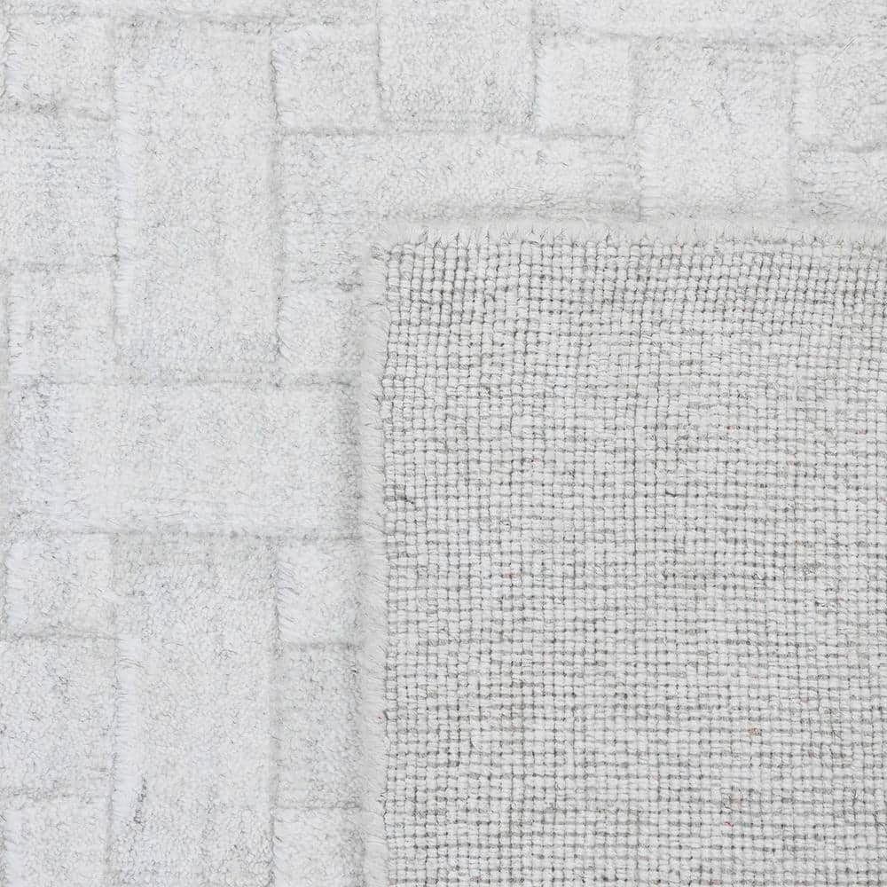 Elysian Gray Wool and Viscose Hand-Knotted 8' x 10' Area Rug