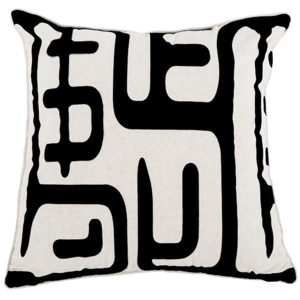 SAFAVIEH Maize Black 20 in. x 20 in. Throw Pillow Set of 2