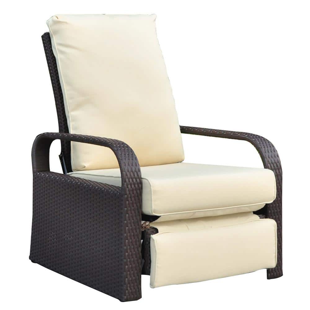 Automatic Adjustable Wicker Outdoor Chaise Lounge with yellow Cushions price history on PriceWatchPro