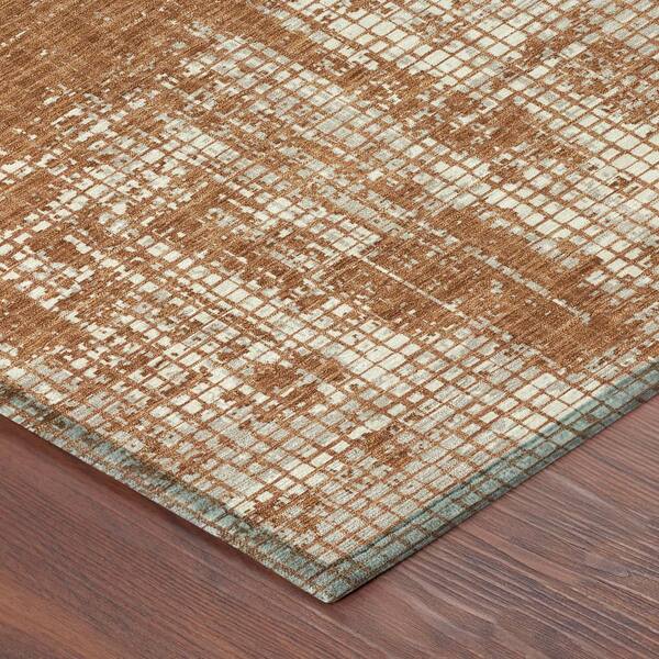 Chantille Machine Washable Indoor/Outdoor Abstract ACN2856 Paprika 10 ft. x 14 ft. Area Rug