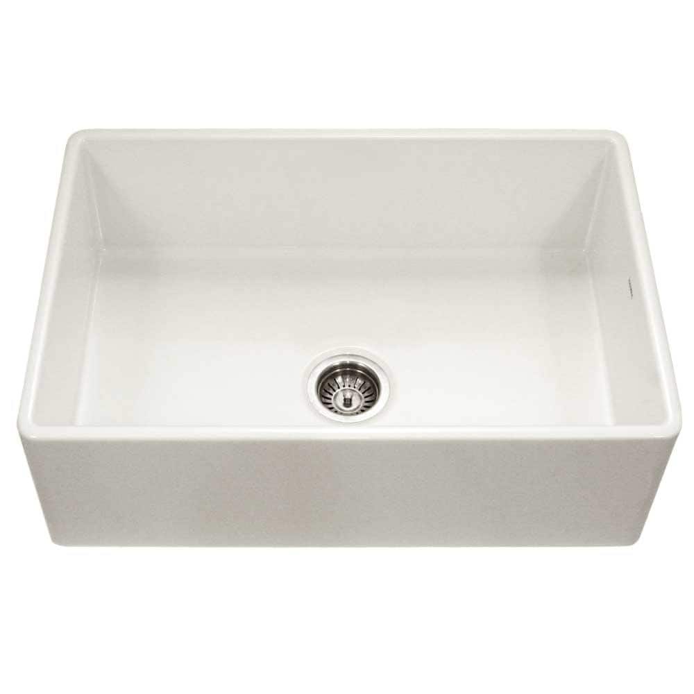 HOUZER Farmhouse Apron Front/Undermount 36 in. Fireclay Single Bowl