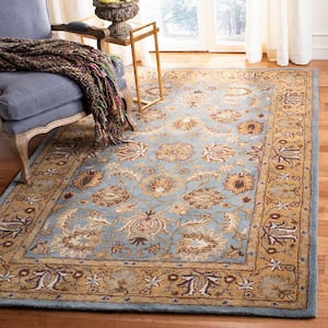 Heritage Blue/Gold 2 ft. x 4 ft. Border Area Rug