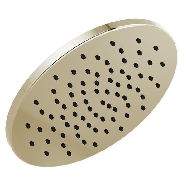 Delta 1-Spray Patterns 1.75 GPM 11.75 in. Wall Mount Fixed Shower Head in Lumicoat Polished Nickel