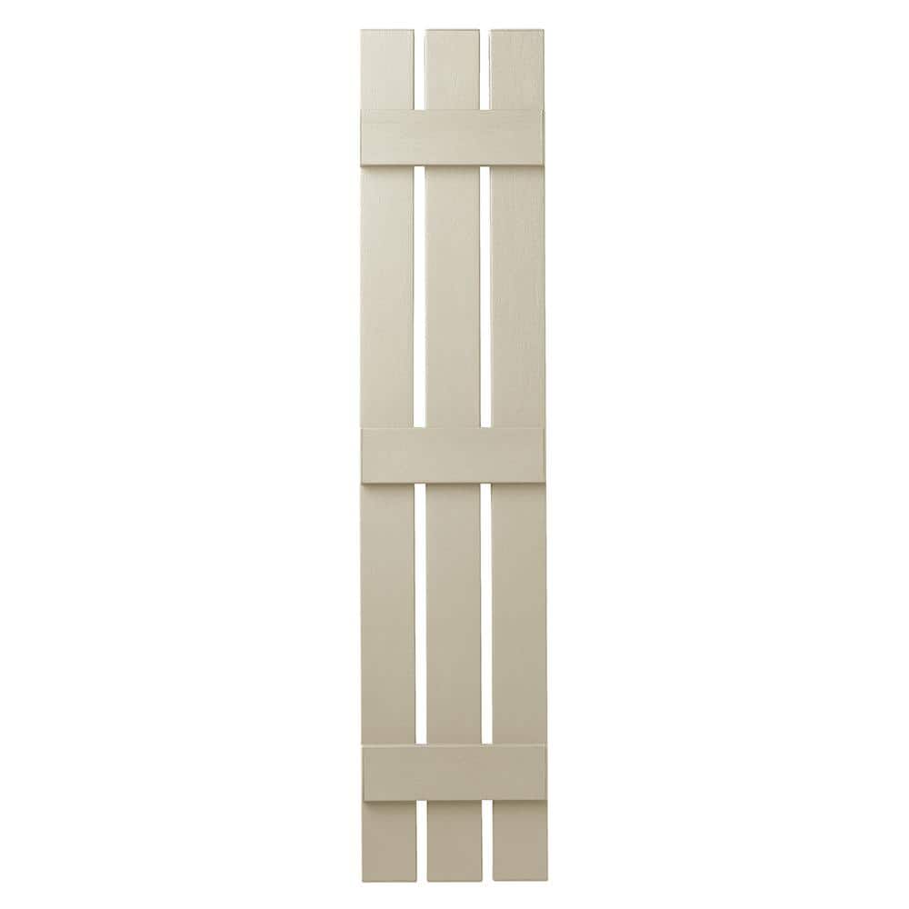 12 in. x 67 in. Polypropylene 3-Board Open Board and Batten Shutters Pair in Sand Dollar price history on PriceWatchPro
