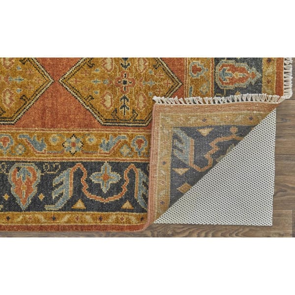8 ft. x 10 ft. Tan, Brown Floral Area Rug