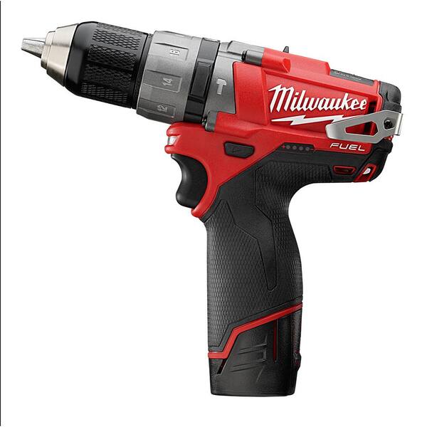 Milwaukee - M12 FUEL 12-Volt Lithium-Ion Brushless Cordless 1/2 in. Hammer Drill Kit with Free PACKOUT Case