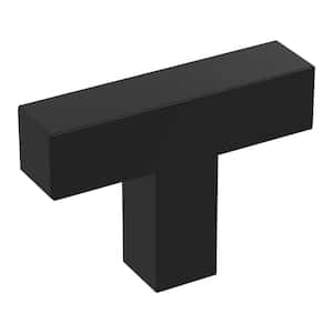 Intersect 1-15/16 in. Modern Matte Black Bar Cabinet Knob