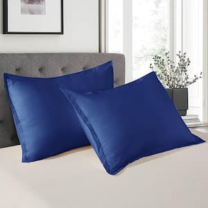 Pillow Shams Queen Size Pillow Shams Navy Blue Pillow Shams Queen Sham Pillow Case (2-Packs)