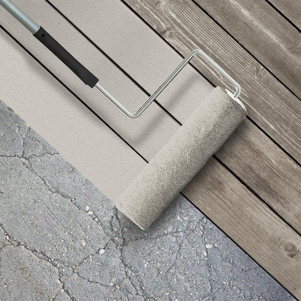 1 gal. #HDC-NT-20 Cotton Grey Textured Low-Lustre Enamel Interior/Exterior Porch and Patio Anti-Slip Floor Paint