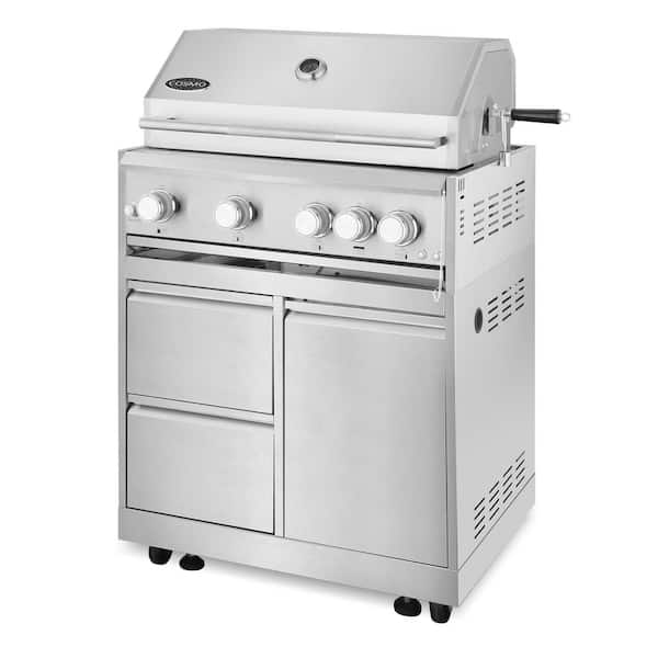 Cosmo 32 in. Newport Collection 4-Burner Propane Gas Grill and