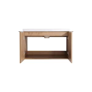 18.1 in. W x 29.5 in. D x 19.3 in . H Bathroom Vanity in Imitative Oak with White Cultured Marble Top