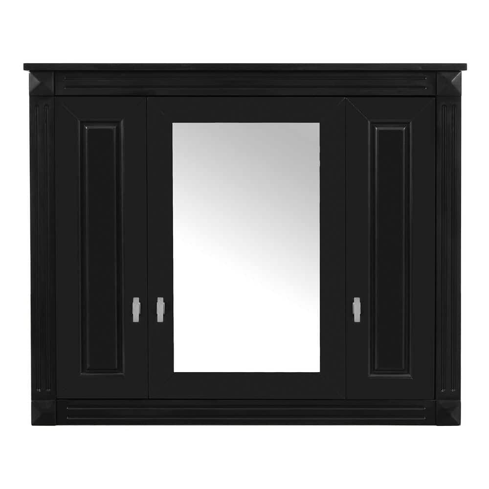 35 in. W x 28.74 in. H Rectangular Wood Medicine Cabinet with Mirror Wall Cabinet with 4 Shelves price history on PriceWatchPro