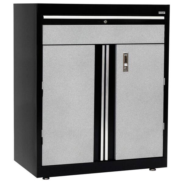 Sandusky Steel Freestanding Garage Cabinet in Black and Gray (30 in. W x 36 in. H x 18 in. D)