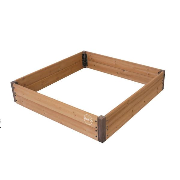 4 4 ft. x 4 ft. Wood Raised Garden Bed