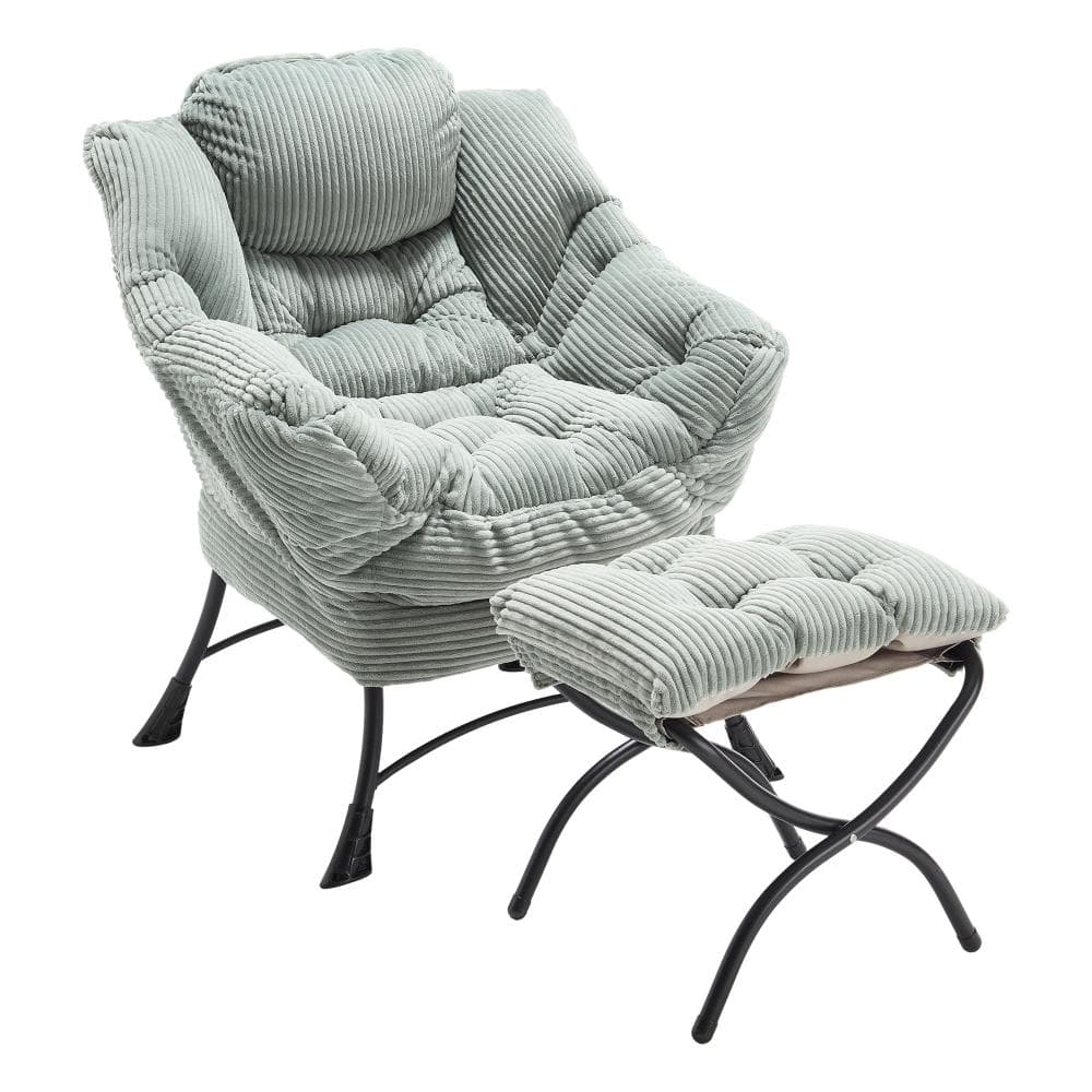 Outdoor Lounge Chair with Light Green Cushions and Ottoman price history on PriceWatchPro