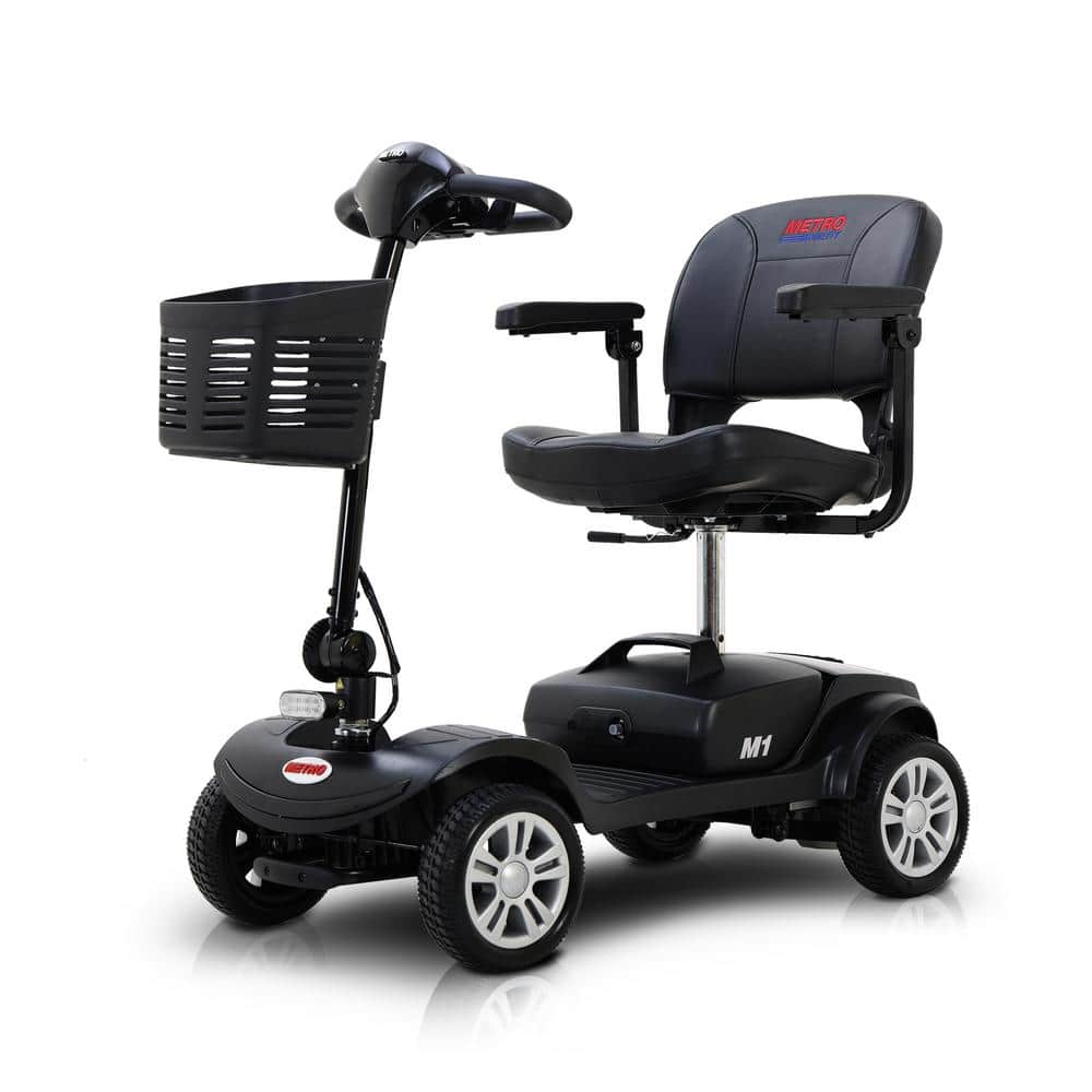 4-wheel outdoor compact, travel electric scooter with 300-Watt motor, suita