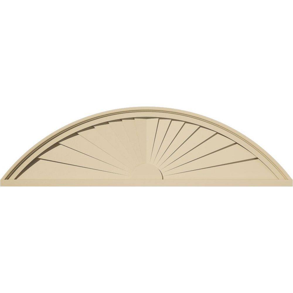 44 in. W x 12 in. H x 2 in. P Segment Arch Sunburst Signature Urethane Pediment, Primed Tan price history on PriceWatchPro