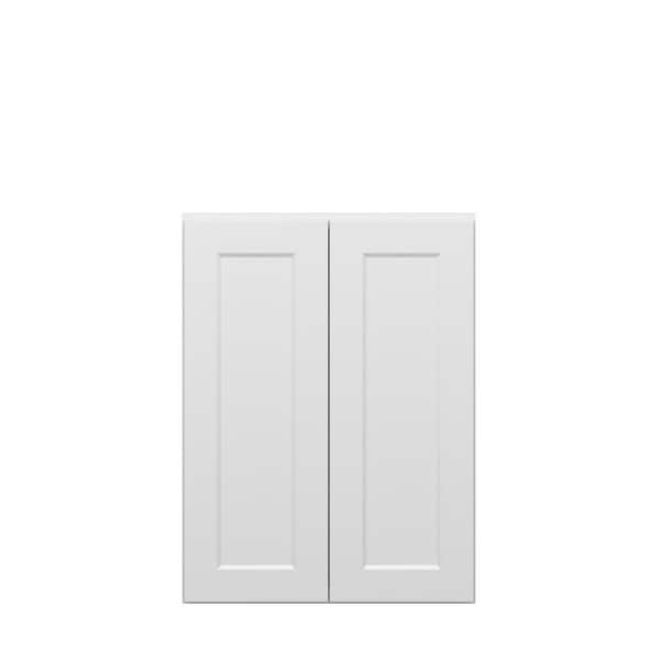 Norfolk Shaker 27 in. W x 36 in. H x 12 in. D in Painted White Plywood Assembled Wall Cabinet