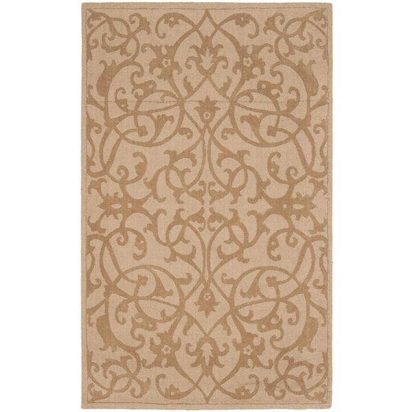 SAFAVIEH Impressions Light Brown 5 ft. x 8 ft. Border Area Rug