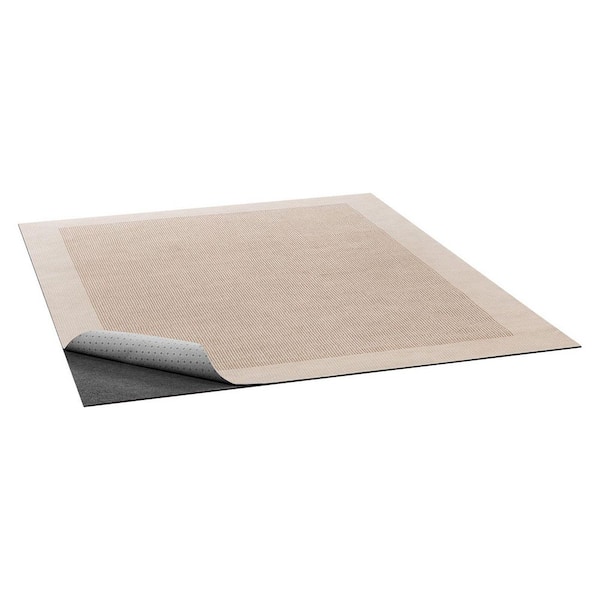 Outdoor 5 ft. x 7 ft. Non Slip Felt Rubber Rug Pad, Dual Surface Cushion for Hardwood Floor Protection in Brown Area Rug