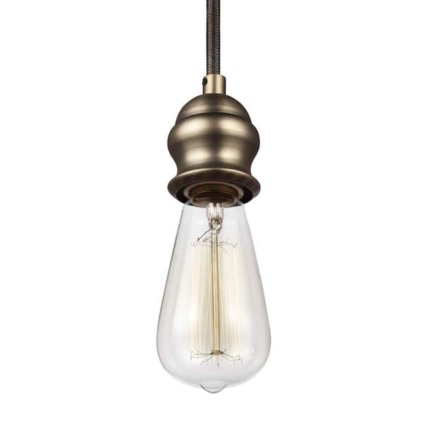 Generation Lighting Corddello 1-Light Dark Aged Brass Mini Pendant