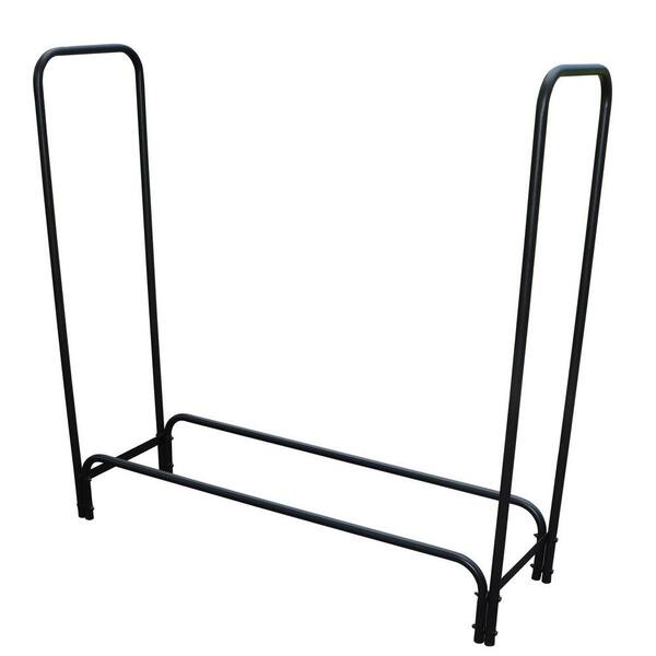 Afoxsos 4 ft. Black Iron Outdoor and Indoor Firewood Storage Log Rack