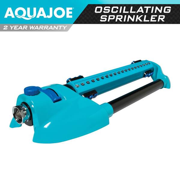AQUA JOE 4973 sq. ft. Indestructible Metal Base Oscillating Sprinkler