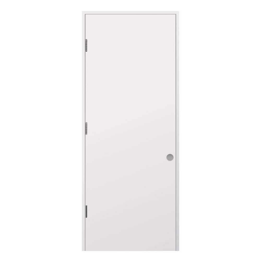 18 in. x 96 in. Right-Handed Solid Core White Primed Composite wood Single Prehung Interior Door Panel Satin Nickel price history on PriceWatchPro