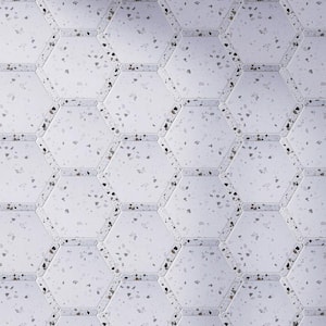 Maggiore Blianco White Hexagon 8.58 in. x 9.89 in. Matte Porcelain Floor and Wall Tile (8.07 sq. ft./Case)