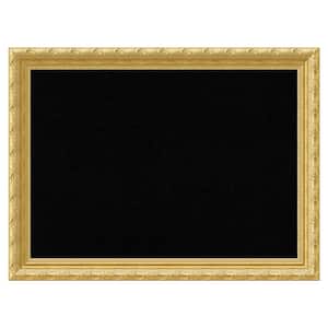 Versailles Gold Wood Framed Black Corkboard 32 in. x 24 in. Bulletine Board Memo Board