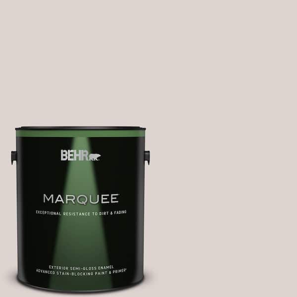BEHR MARQUEE 1 gal. #750A-2 Feather Gray Semi-Gloss Enamel Exterior Paint & Primer