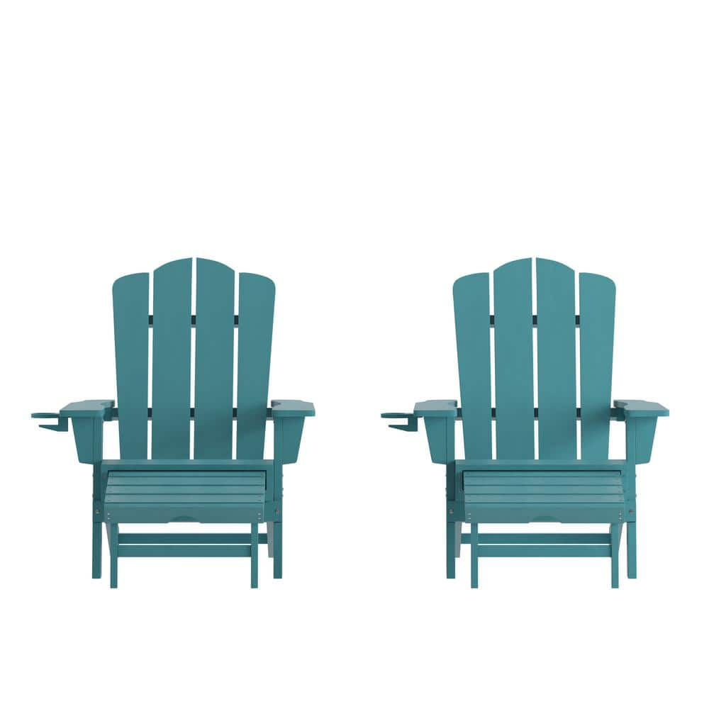 Carnegy Avenue Blue Plastic Adirondack Chair Set Of 2 CGA LE 522754   Carnegy Avenue Composite Adirondack Chairs Cga Le 522754 Bl Hd 64 1000 