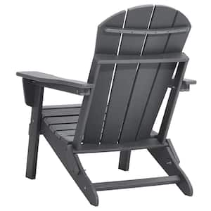 Adirondack Chair Plastic, Set of 2 All-Weather Portable Folding Fire Pit Chair, Outdoor Patio Chair