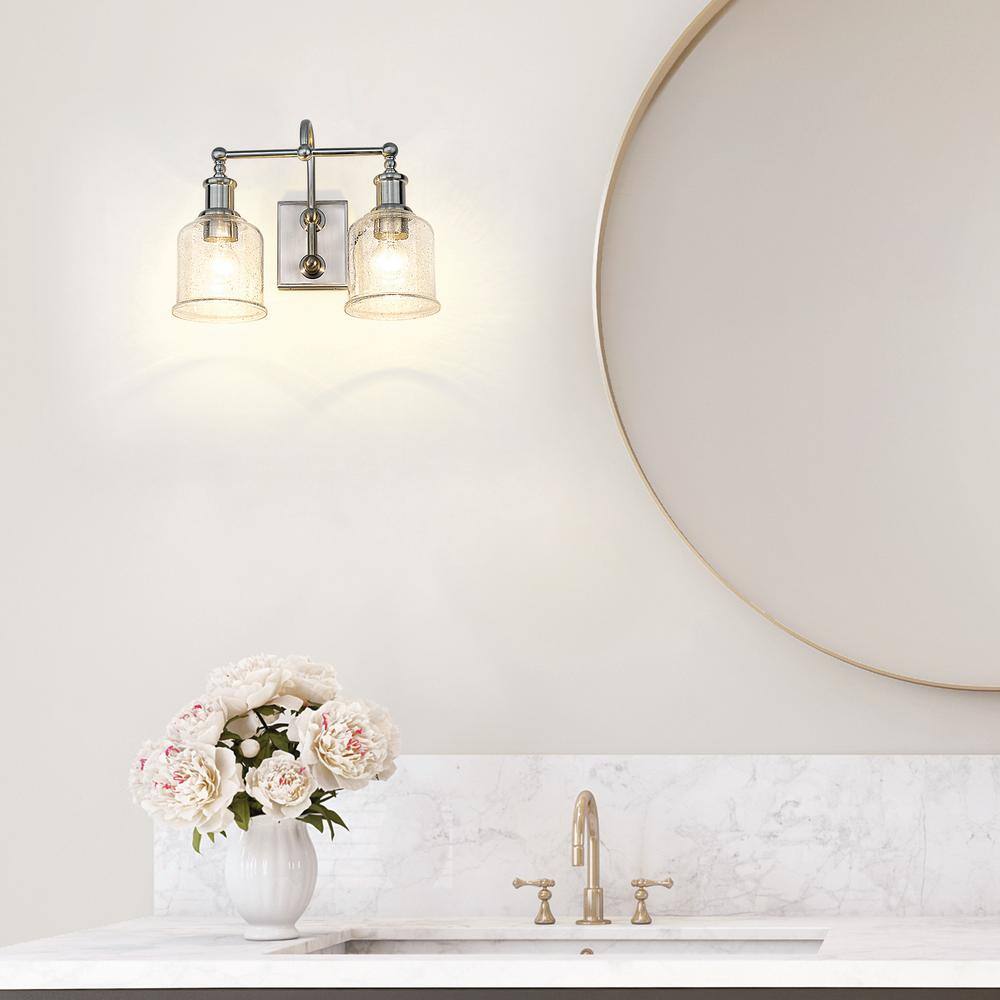 Bryant Vintage Industrial 2-Light Wall Sconce in Matte Black