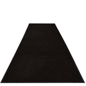 Solid Euro Black 31 in. x 16 ft. Your Choice Length Stair Runner