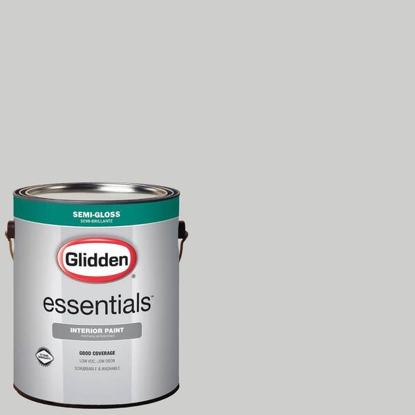 Glidden Essentials 1 gal. #HDGCN61 Universal Grey Semi-Gloss Interior Paint