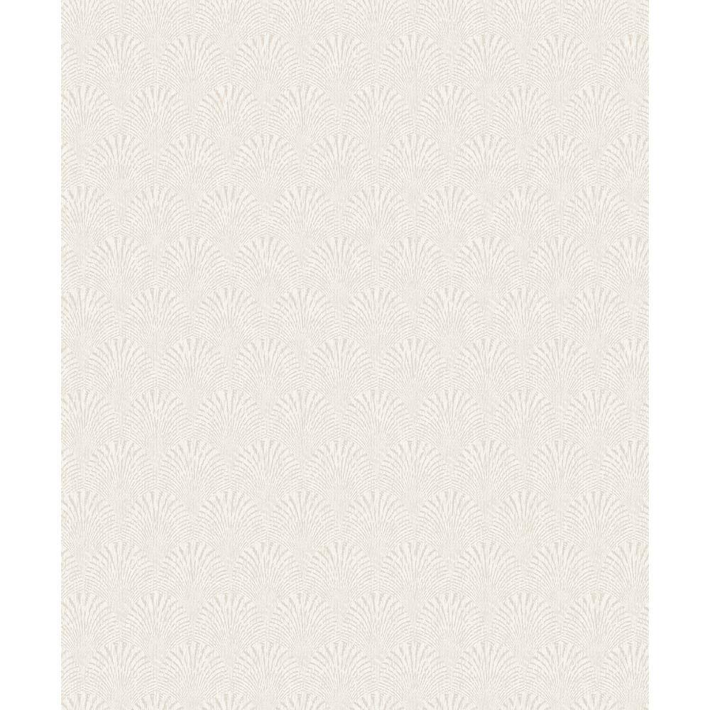 Boutique Collection White Metallic Geometric Fan Non-pasted Paper on Non-wo
