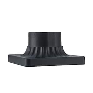 Canby 5.5 in. Black Square Pier Mount Base for 3 inch Post Top Mounts